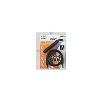 水栓部材 KVK　PZKF155L-2　シャワーセット黒1.45m 丸ヘッド バランス釜用 1.6m アタッチメント付