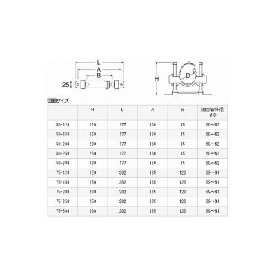 画像2: 水栓部材 三栄水栓　R662-50-120　排水用品 排水管支持金具