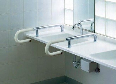 画像1: トイレ用手すり TOTO　T114CP5R　人工大理石カウンター用  [■]