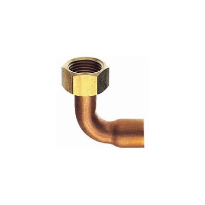 画像1: 配管用品 三栄水栓　T56-2-13X15.88　ナット付銅管エルボ 銅管用ツギテ・ソケット
