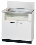 リンナイ ビルトインコンロ部材　UKC-7502-W　専用キャビネット 幅75cm 両開き式 後板スライドタイプ ホワイト扉 奥行550mm対応 [♪≦【店販】]