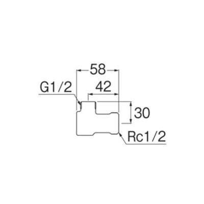 画像2: 水栓金具 三栄水栓　V2260D-13　止水栓 バルブ アングル形止水栓 D式ストレーナ付止水栓