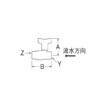 画像2: 水栓金具 三栄水栓　V655BV-20　止水栓 バルブ 逆止付ボールバルブ