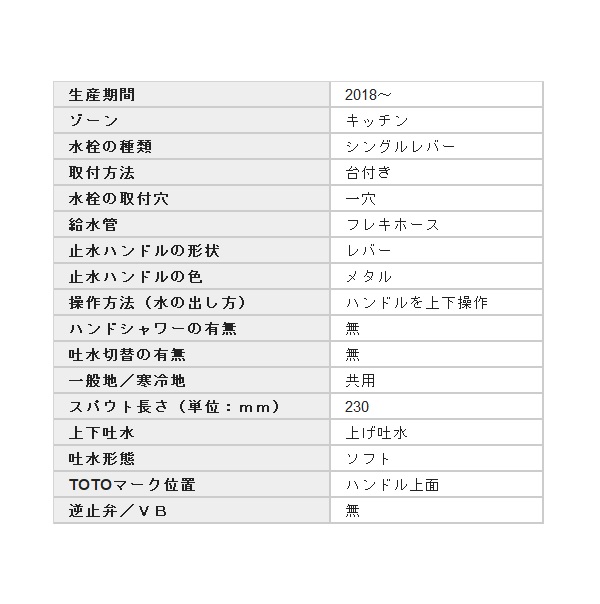 工事費込みセット キッチン水栓 TOTO TKS05310J GGシリーズ 台付シングル混合水栓　2穴 工事費込 リフォーム - 4