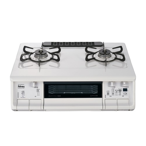 ガスコンロ パロマ 【PA-370WHA-L 都市ガス用】 左強火力 every chef(エブリシェフ) 幅59cm 水なし両面焼きグリル  やさしい白 [♭]