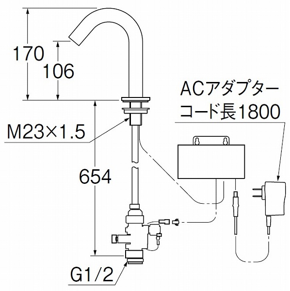 当店在庫してます！ 家電と住設のイークローバー∬∬三栄水栓 SANEI 単水栓自動水栓 ナット式