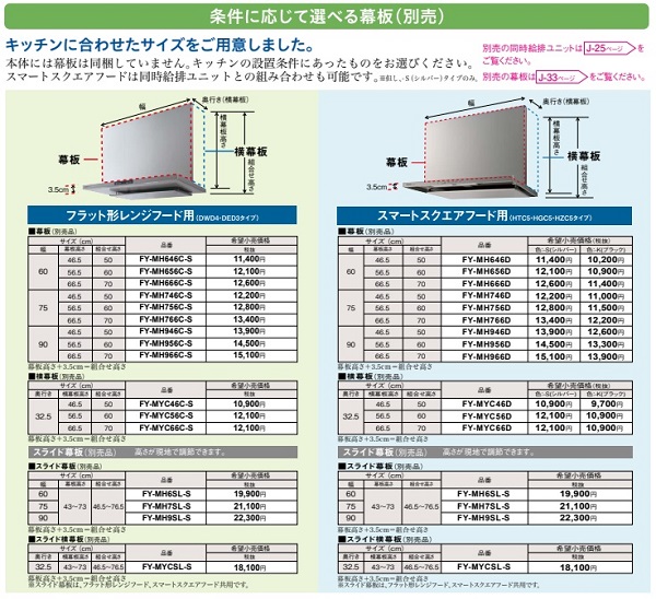 パナソニック FY-6HGC5-K 換気扇 レンジフード スマートスクエアフード 60cm幅 シロッコファン タクトスイッチ ブラック (FY-6HGC4-Kの後継品)  [♪◇] - まいどDIY