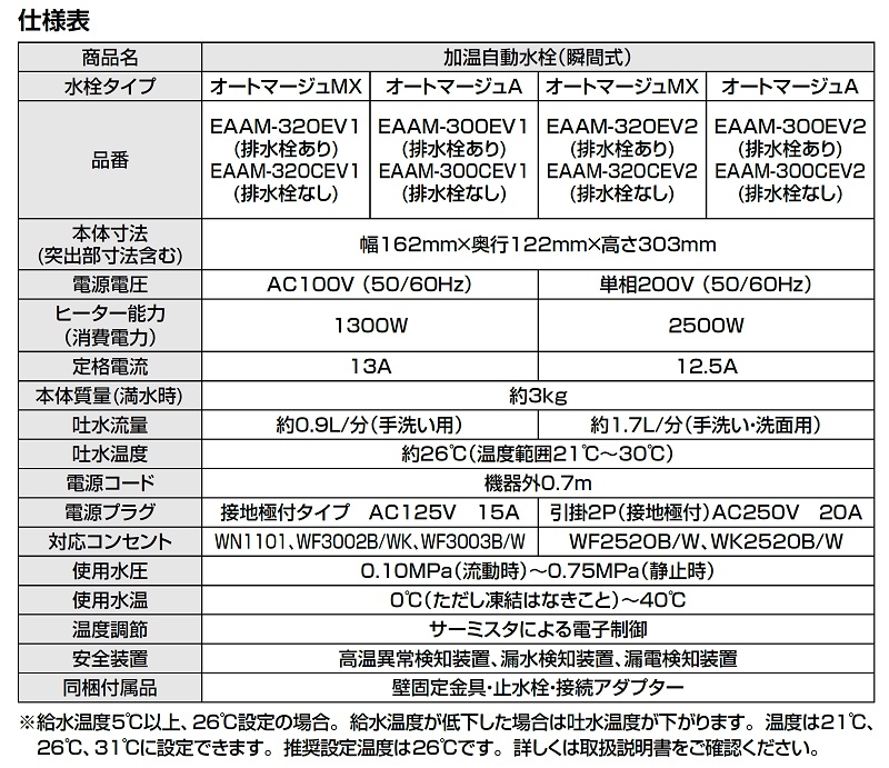 ゆプラス INAX/LIXIL EAAM-300EV2 加温自動水栓(瞬間式) ヒートオートマージュA 200Vタイプ [◇] まいどDIY