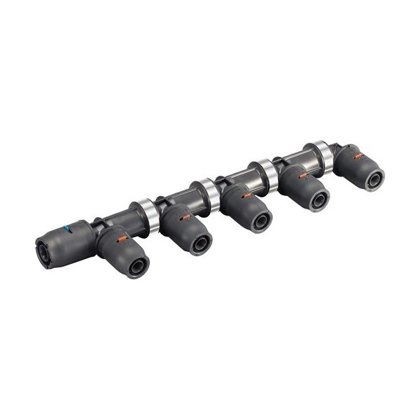 水栓金具 三栄水栓　3DJ-P-HDL-8P　配管用品 樹脂ヘッダー（末端エルボ） [□]