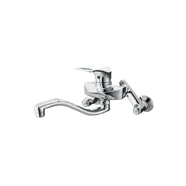 水栓金具 三栄水栓 K1712A-3U-13 混合栓 壁付シングルレバー式 シングル混合栓 [○] - まいどDIY