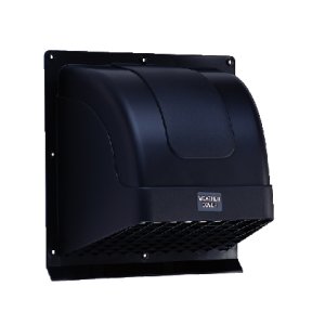 画像: 換気扇部材 高須産業 WK-25K ウエザーカバー(格子付・ブラック) 25cm用