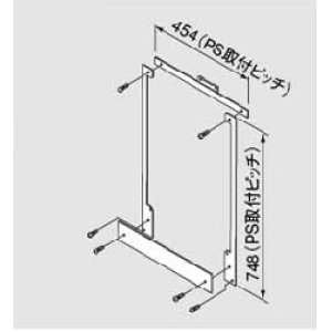 画像: 給湯器 部材 ノーリツ　【PS金枠セットPK-5 0701133】　PS金枠セット（取り替え用アダプター） PS設置給湯器取り替え専用部材