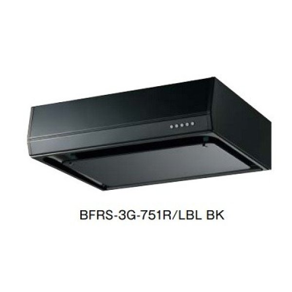 画像1: 富士工業　BFRS-3G-901 R/L-BL BK　換気扇 台所 レンジフード 間口 900mm ブラック (前幕板別売) [♪■§] (1)