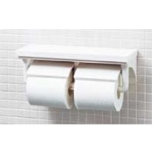 画像: 【在庫あり】紙巻器 INAX/LIXIL　CF-AA64/BW1　ピュアホワイト 棚付2連紙巻器 [☆]