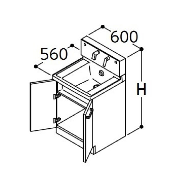 画像1: TOTO 洗面化粧台 【LDSWB060CAJEN1A】 サクア 2枚扉タイプ 体重計収納 間口600 洗面ボウル高さ850 扉カラーホワイト 受注生産品 [♪■§] (1)