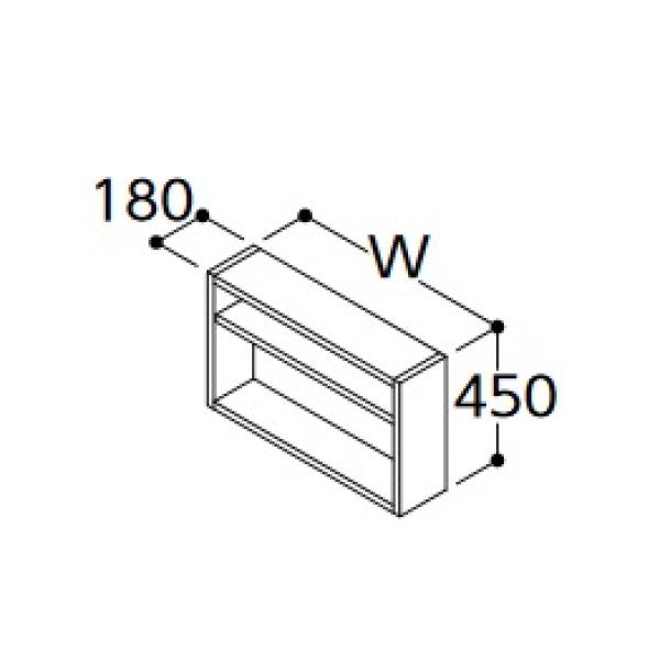 画像1: TOTO 洗濯機上オープン棚 【LWWB065GEG1G】 サクア 間口650 受注生産品 ♪§ (1)