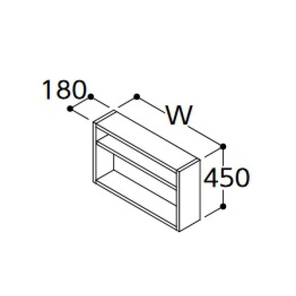 画像1: TOTO 洗濯機上オープン棚 【LWWB065GEG1G】 サクア 間口650 受注生産品 [♪■§] (1)