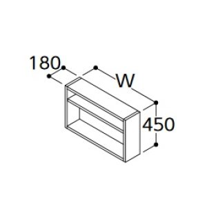 画像: TOTO 洗濯機上オープン棚 【LWWB075GEG1G】 サクア 間口750 受注生産品 [♪■§]