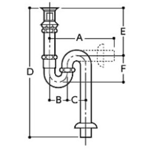 画像: 水栓金具 TOTO　T7PW7　洗面器用排水金具 32mm ワンプッシュ式専用排水金具(Pトラップ) 大口径 [■]