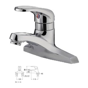 画像: 水栓金具 三栄水栓　K57CNP-13　シングル洗面混合栓 洗面所用 ポップアップ用（引棒なし）