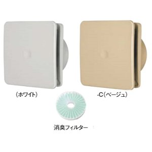 画像: 換気扇部材 パナソニック ベンテック部材　VB-GX100PSHF2-C　自然給気口 壁用 ベージュ 消臭フィルター [■]