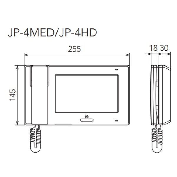 最安値挑戦 WJ-4MED-T アイホン ロコタッチ7 テレビドアホン ４：５形 モニター付親機 電源直結式 WJ4MEDT 