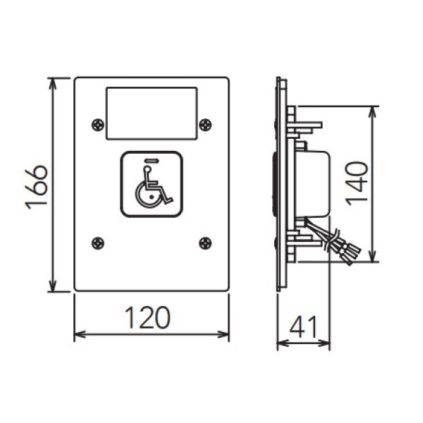 画像2: インターホン アイホン　KBW-BCA　増設呼出ボタン [∽] (2)