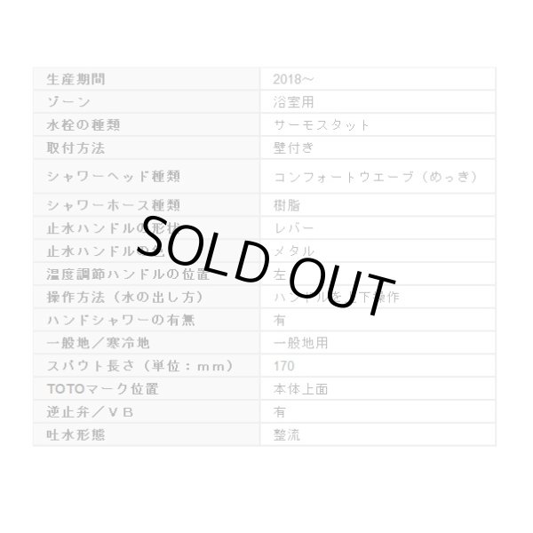 画像2: 【在庫あり】TOTO 浴室用水栓金具　TBV03404J　GGシリーズ 壁付サーモスタット混合水栓(コンフォートウェーブ3モードめっきシャワー) ※ TMGG40J取換推奨 [☆2] (2)