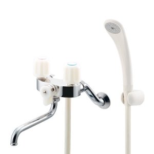 水栓金具 カクダイ 139-503 2ハンドルシャワー混合栓(一時止水) 逆止