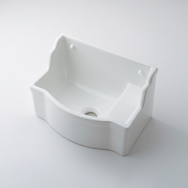 画像1: 洗面所 カクダイ　493-136　壁掛手洗器 壁掛け [♪■] (1)