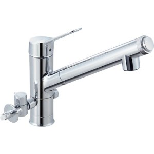 画像: 水栓金具 INAX/LIXIL　JF-AJ461SYXBV（JW） 　分岐水栓(ハンドシャワー付) AJタイプ シングルレバー混合水栓(分岐形) 分岐止水栓1ヶ カートリッジ付 [□]
