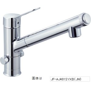 画像: 水栓金具 INAX/LIXIL　JF-AJ461SYXNB（JW） 　分岐水栓(ハンドシャワー付) シングルレバー混合水栓(分岐口付) カートリッジ付 分岐止水栓なし 寒冷地 [□]