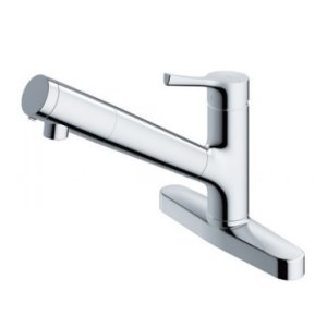 画像: 水栓金具 TOTO　TKS05317J　キッチン GGシリーズ 台付シングル混合水栓 浄水器兼用 吐水切替えタイプ [■]