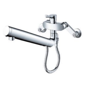 画像: 水栓金具 TOTO　TKS05318J　キッチン GGシリーズ 壁付シングル混合水栓 浄水器兼用 ハンドシャワータイプ [■]