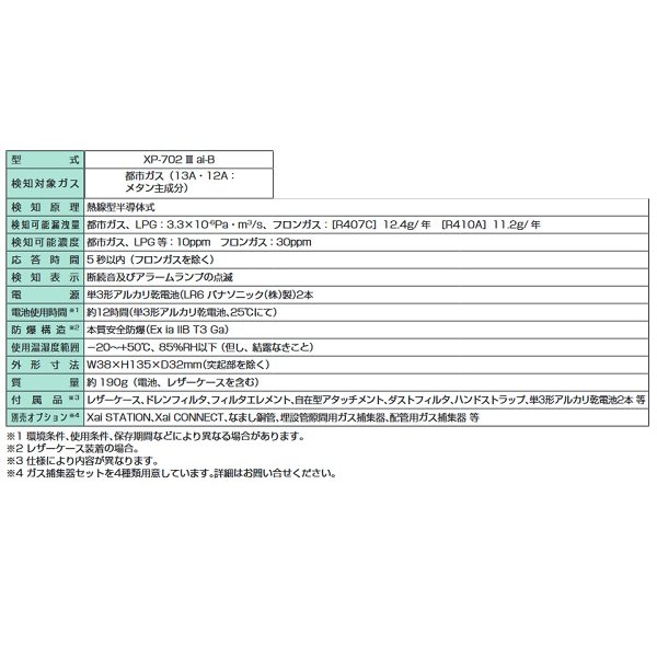 画像2: 新コスモス　XP-702IIIai-B　可燃性ガス探知機 熱線型半導体式 都市ガス事業者向け [◎【本州四国送料無料】] (2)