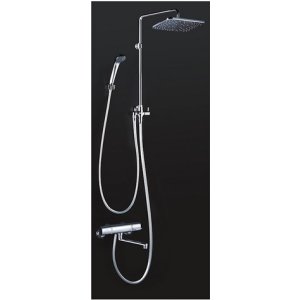 画像: KVK　KF3110　オーバーヘッドシャワー付サーモ 170mmパイプ付