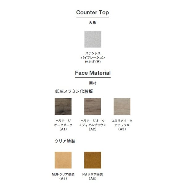 画像3: マイセット/onedo/ワンド SOUシリーズ 【SOU-1350K-(VB/VC)-(L/R)-(A1-5)】 キッチン本体 間口1350mm 天板:バイブレーション仕上 ※受注生産 [♪§] (3)