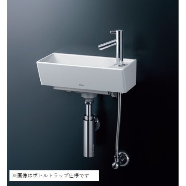 画像1: TOTO 手洗器　LSH50AS　壁掛手洗器角型(立水栓セット)  Sトラップ 壁給水・床排水 [♪■] (1)