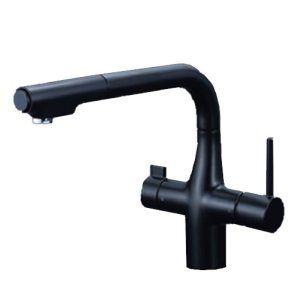 画像: KVK　KM6121ECM5　浄水器専用シングルレバー式シャワー付混合栓 eレバー （水栓本体のみ） マットブラック