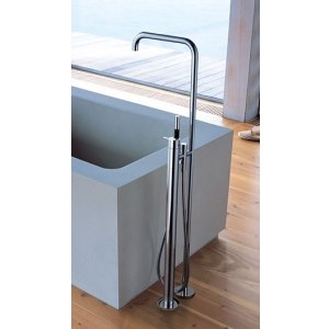 画像: セラトレーディング　VLFS1R-60　Vola シャワバス用湯水混合栓 ブラッククロム 受注生産品 [♪§]