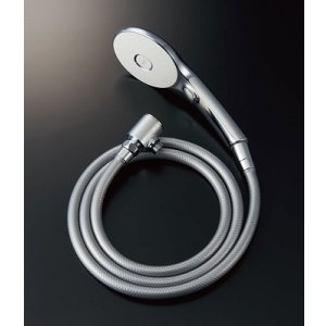画像: INAX/LIXIL　BF-SL6MBGE(1.8)-AT　別売シャワーヘッド エコアクアスイッチシャワー(めっき仕様) メタル調シルバーホース 樹脂製防カビホース 1.8m [★]