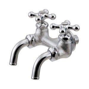 画像: 水栓金具 カクダイ 705-016 双口ホーム水栓