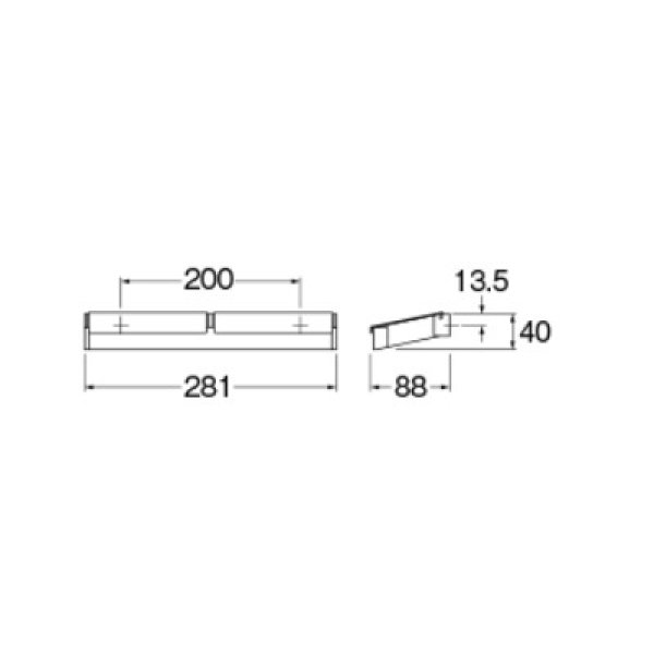 画像2: トイレ関連 三栄水栓　W3808-MD　ダブルペーパーホルダー トイレ用 マットブラック (2)