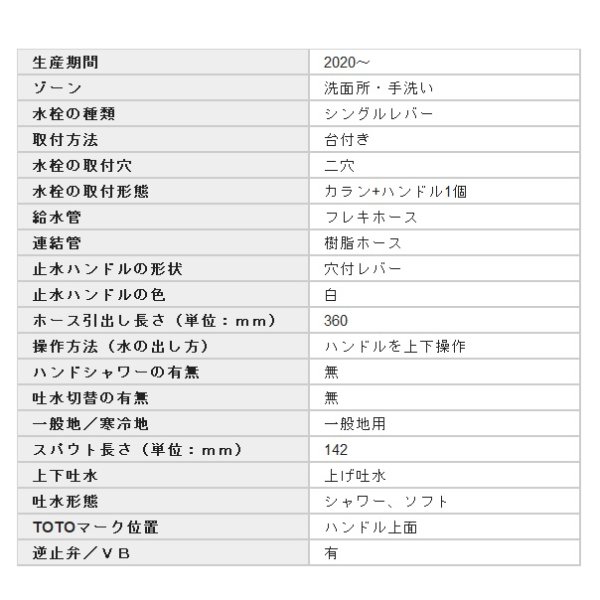 画像2: 【在庫あり】TOTO 水栓金具 洗面所用水栓　TLS05301J　台付シングル混合水栓 ※TL362E1Sの後継品[☆2] (2)