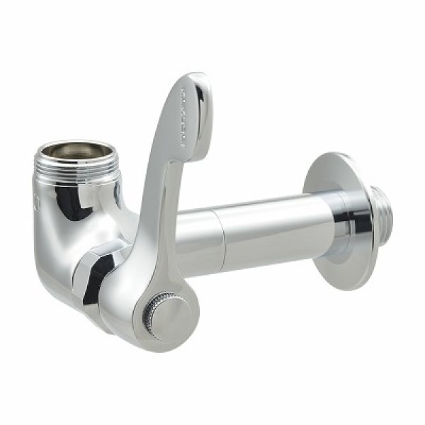 画像1: 水栓金具 カクダイ　707-097-13L50 厨房用横形自在水栓本体 50ミリ延長 赤・青表示リング付き [□] (1)