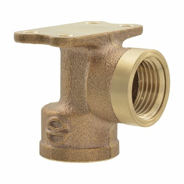画像1: 水栓金具 カクダイ　646-402-13　配管継手 逆座水栓エルボ [□] (1)