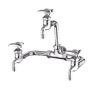 画像: INAX/LIXIL　LF-103W　水栓金具 特定施設向け 三ツ口化学水栓 壁付形 一般地 [★]