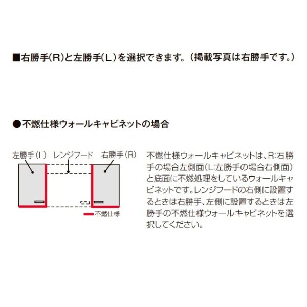 画像2: サンウェーブ/LIXIL　GX(I・C)-A-120F(R・L)　取り替えキッチン GXシリーズ ウォールキャビネット 高さ50cm 側面・底面不燃仕様 間口120cm [♪△] (2)