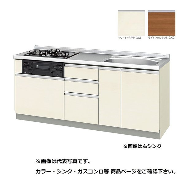 画像1: サンウェーブ/LIXIL　GX(I・C)-U-190W(L・R)A　取り替えキッチン GXシリーズ フロアユニット ラウンド68シンク 水栓穴付 間口190cm ※受注生産 [♪§△] (1)