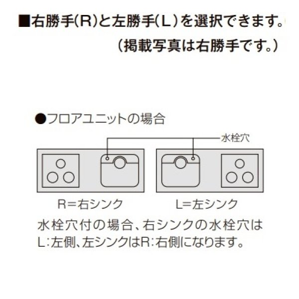 画像4: サンウェーブ/LIXIL　GX(I・C)-U-165XNA　取り替えキッチン GXシリーズ フロアユニット ラウンド56シンク 水栓穴なし 間口165cm ※受注生産[♪§△] (4)